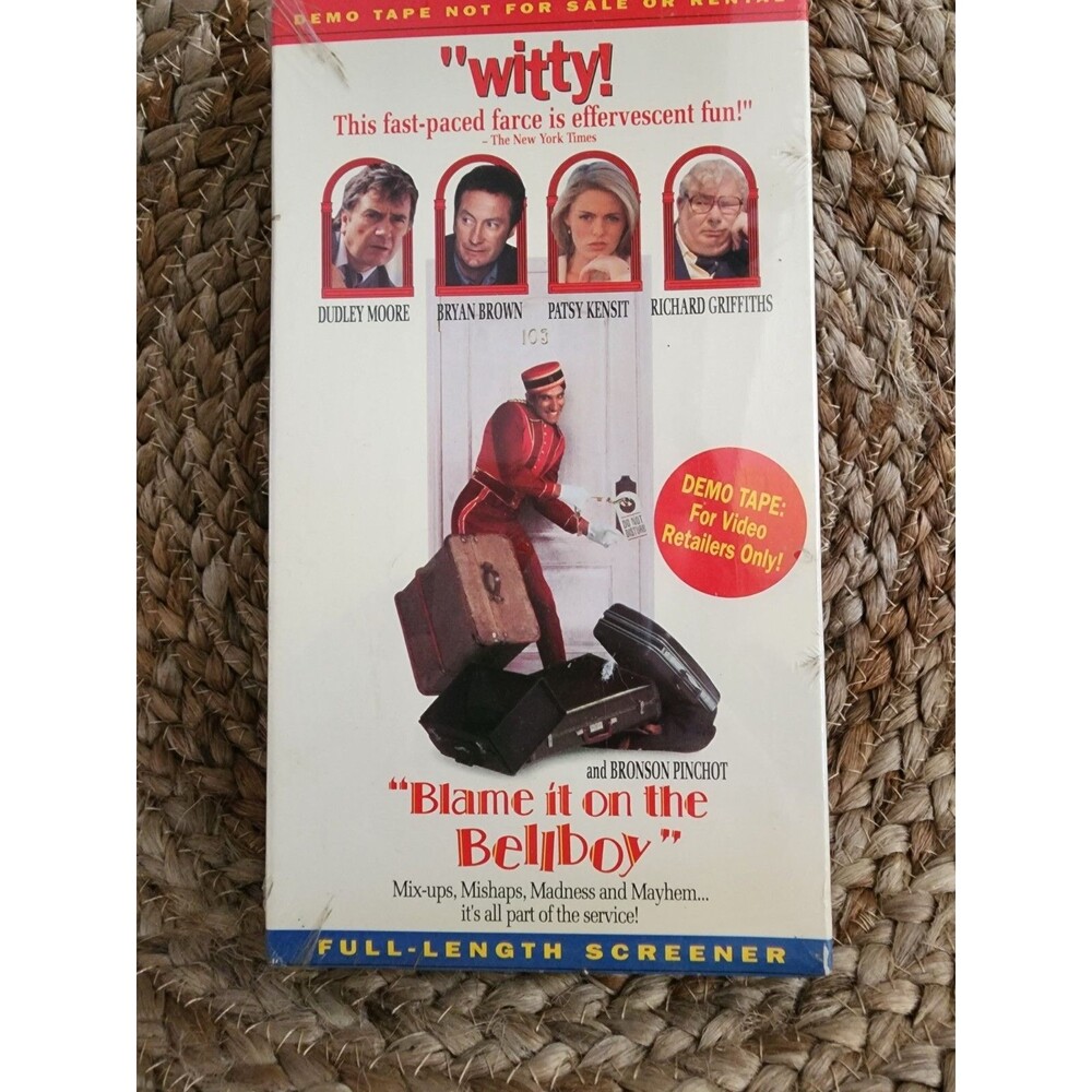 Blame It on the Bellboy (NEW SEALED VHS) Bronson Pinchot, Dudley Moore